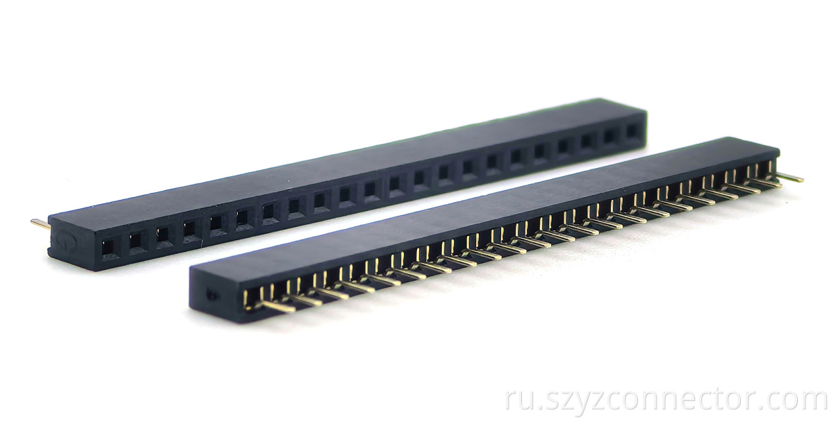 1.27mm female header single row